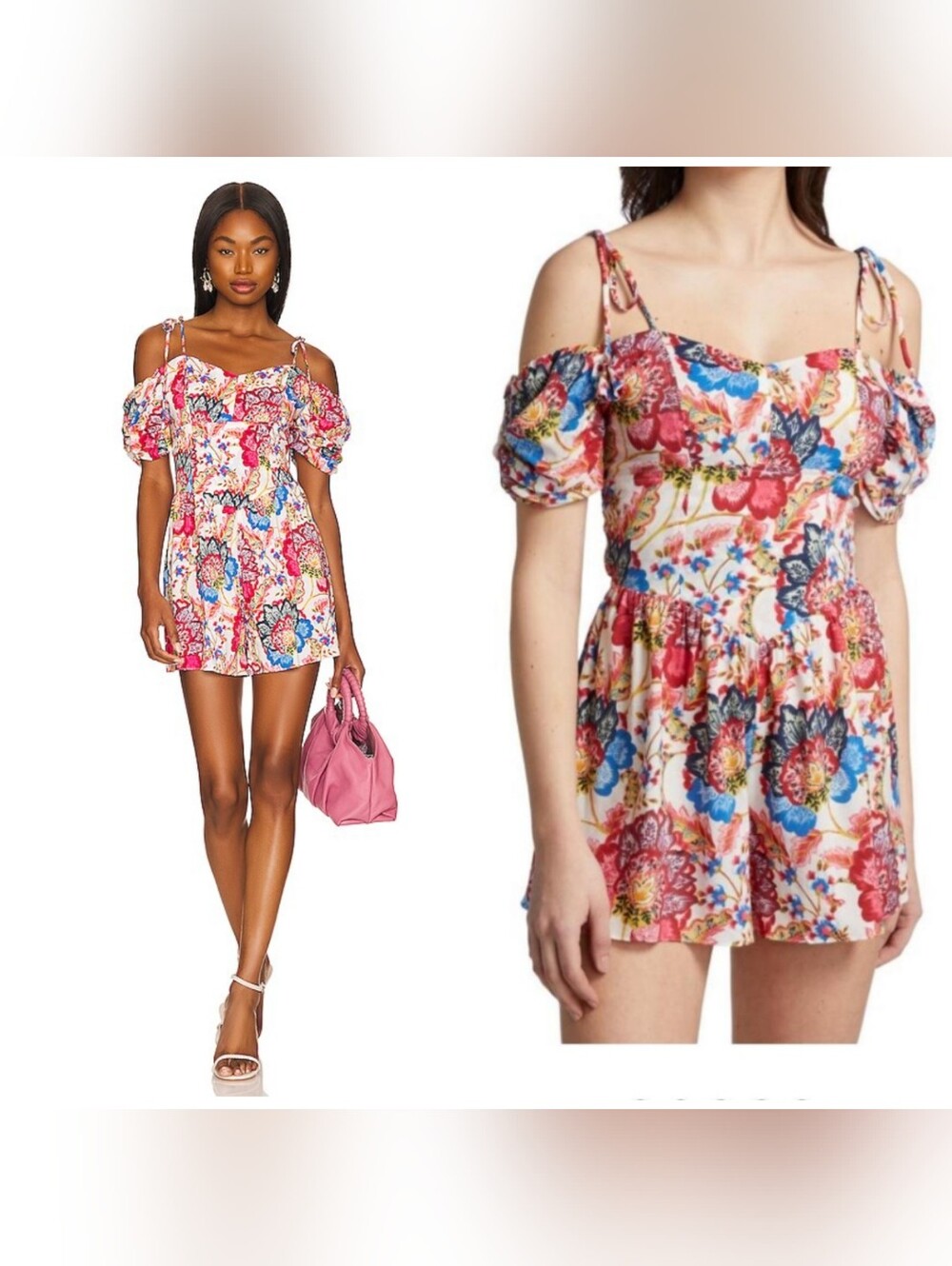 Misa Los Angeles Ruchika Romper in Amalfi Botanical, XS